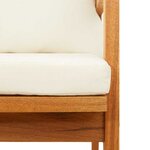 vidaXL Chaise de jardin avec coussin 2 Pièces Marron Bois d'acacia massif