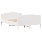 vidaXL Cadre de lit sans matelas blanc 120x200 cm bois de pin massif