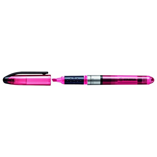 Surligneur navigator de poche pointe biseautée rose x 10 stabilo