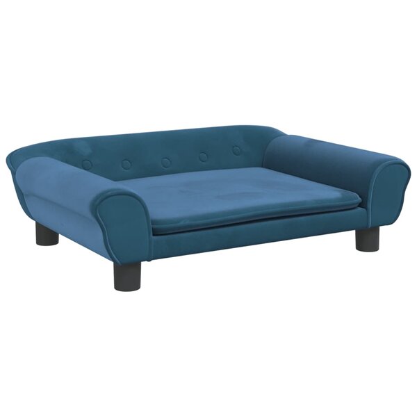 vidaXL Canapé pour enfants bleu 70x45x26 cm velours