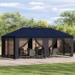 vidaXL Abri de jardin 6 x 3 m Bleu Polyester et Acier 190