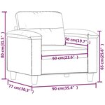 vidaXL Fauteuil Rouge bordeaux 60 cm Similicuir