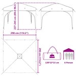 vidaXL Tente de fête pop-up 290 x 290 x 245 cm Crème