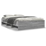 vidaXL Cadre de lit sonoma gris 120x190 cm bois d'ingénierie