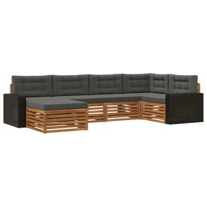 vidaXL Ensemble de canapés d'extérieur 6 pc Naturel et Anthracite