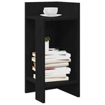 vidaXL Table d'appoint avec étagère noir 25 5x27x60 cm