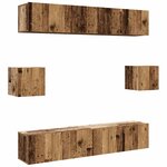 vidaXL Ensemble de meuble TV mural 6 Pièces vieux bois bois d'ingénierie