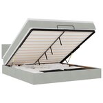 VidaXL Cadre de lit ottoman avec matelas gris clair 160x200 cm velours