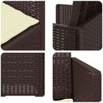 vidaXL Chaises de jardin salle à manger 2 Pièces Marron et crème PP