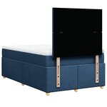 vidaXL Sommier à lattes de lit avec matelas Bleu 120x200 cm Tissu