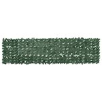 vidaXL Écran de balcon avec feuilles vert foncé 300x75 cm
