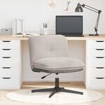 vidaXL Chaise pivotante de bureau gris clair bouclé comme laine tissu