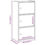 vidaXL Bibliothèque chêne fumé 40x24x77 cm bois d'ingénierie