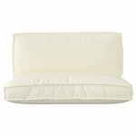 vidaXL Set de coussins de palette 2 Pièces Crème 120 x 80 x 12 cm