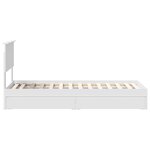 vidaXL Lit de Rangement Blanc 75 x 190 cm Bois d'ingénierie