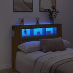 vidaXL Tête de lit à LED chêne artisanal 140x18 5x103 5 cm