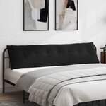 vidaXL Coussin de Dos Noir 200 x 50 cm Tissu en velours côtelé