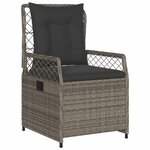 vidaXL Chaises inclinables de jardin lot de 2 gris résine tressée