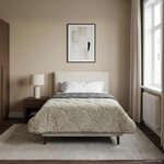 vidaXL Duvet d'été simple Matelassé Gris clair 140 x 220 cm