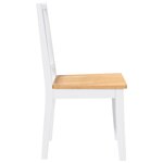 vidaXL Chaises à manger 2 Pièces blanc bois massif caoutchouc