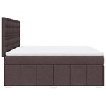 vidaXL Sommier à lattes de lit avec matelas Marron foncé 180x200 cm