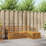 vidaXL Ensemble de canapés d'extérieur 4 pc Naturel