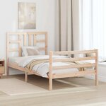 vidaXL Cadre de lit sans matelas 100x200 cm bois massif de pin