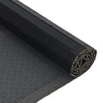 vidaXL Tapis rectangulaire noir 70x400 cm bambou