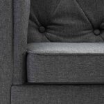 vidaXL Fauteuil gris foncé tissu