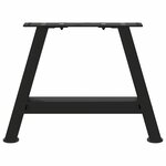 vidaXL Pieds de table basse en forme de A  2 pièces  noir  50 x (30-31) cm  acier
