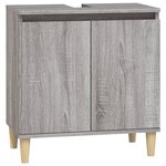 vidaXL Ensemble de meubles de salle de bain 3 Pièces Sonoma gris