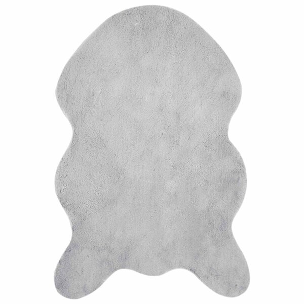 vidaXL Tapis en Fourrure Synthétique de Lapin Olite Gris 80 x 120 cm