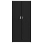 vidaXL Bibliothèque Noir 82 5x30 5x185 5 cm Bois d'ingénierie