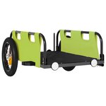vidaXL Remorque de vélo vert tissu oxford et fer