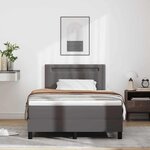 vidaXL Cadre de lit avec matelas Gris 120 x 190 cm Faux cuir