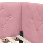 vidaXL Cadre de lit d'angle avec tête de lit Rose 80 x 200 cm Velours