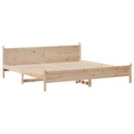 vidaXL Cadre de lit sans matelas 200x200 cm bois massif de pin