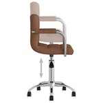 vidaXL Chaise pivotante de bureau Marron Tissu