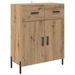 vidaXL Haut Armoire 2 Pièces Chêne artisanal Bois d'ingénierie