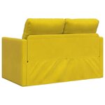 vidaXL Canapé-lit 2 en 1 jaune foncé 122x204x55 cm velours