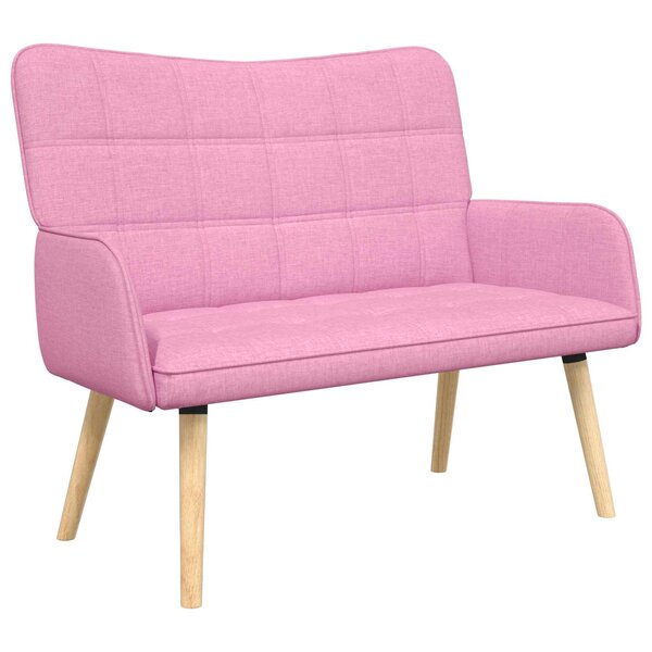 vidaXL Sofa 2 places Rose 115 x 61 x 87 cm Tissu