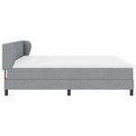 vidaXL Lit à ressorts avec matelas Gris clair 200 x 200 cm tissu