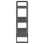 vidaXL Bibliothèque à 3 niveaux Gris 80x30x105 cm Bois de pin massif