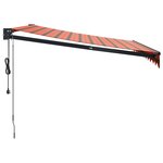 vidaXL Auvent rétractable automatique orange et marron 3x2 5 m