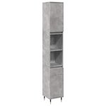 vidaXL Ensemble de meubles de salle de bain 3 Pièces gris béton