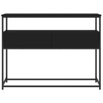 vidaXL Table console noir 100x40x75 cm bois d'ingénierie
