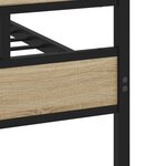 vidaXL Cadre de lit en métal sans matelas chêne sonoma 100x190 cm