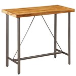 vidaXL Table de bar Teck recyclé massif 120x58x106 cm