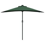 vidaXL Parasol de jardin Vert 294 x 150 x 223 cm tissu