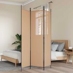 vidaXL Paravent à 3 panneaux Beige 150 x 200 cm Tissu